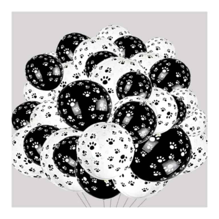 Paw Print Latex Balloon Bouquet 10 Piece Pretty Party Shop