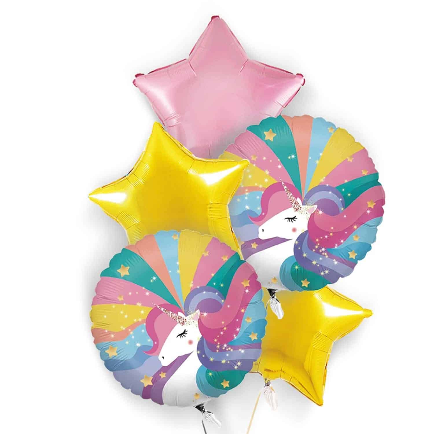 Unicorn Star Balloon Bouquet- 5 Piece 1 10426