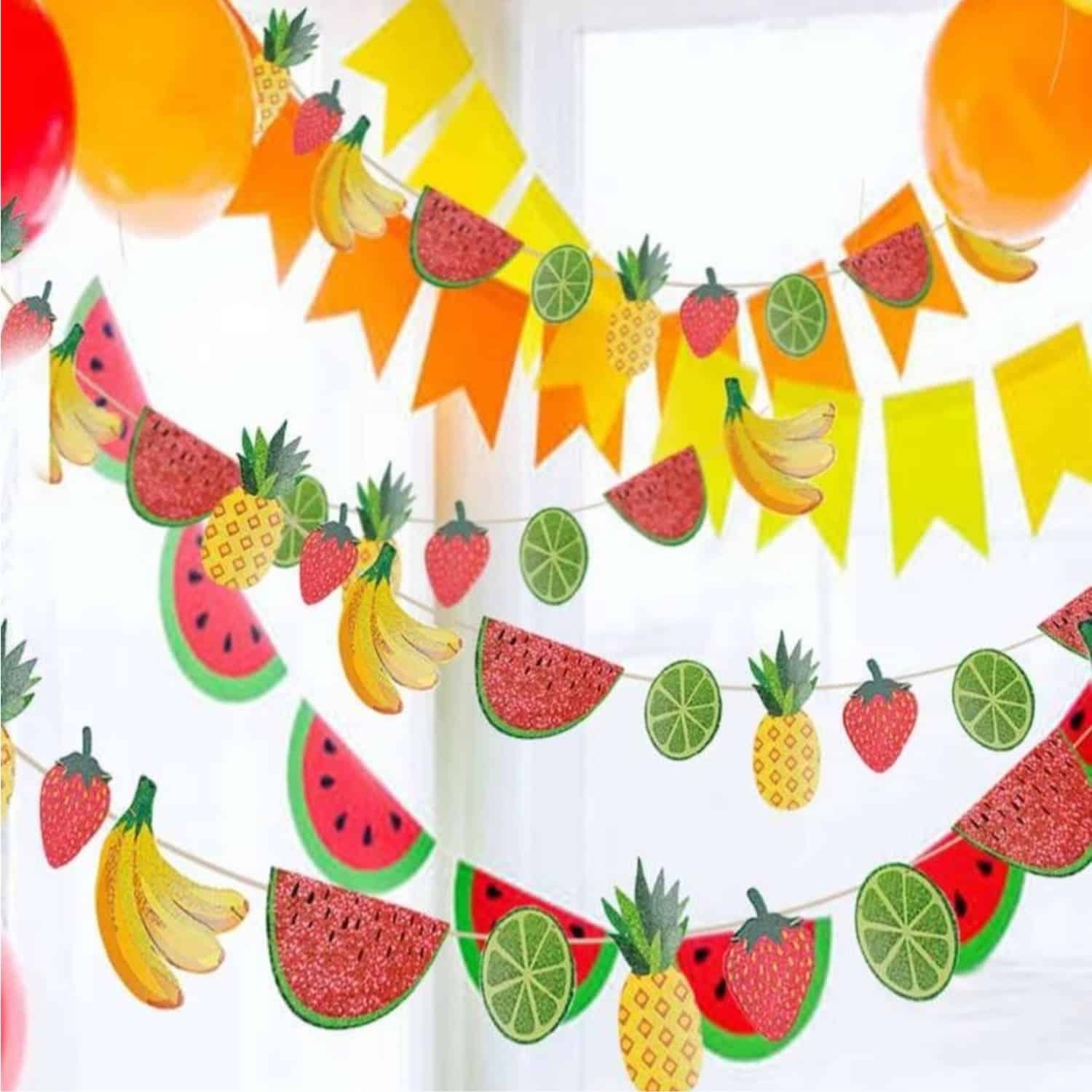 Glitter Strawberry Banner,Strawberry Baby Shower, Birthday Decor,Strawberry Part