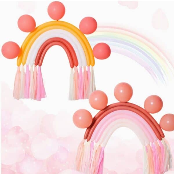 Boho Rainbow and Tassel Balloon Set