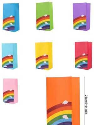 Bright Coloured Rainbow Favor Bags