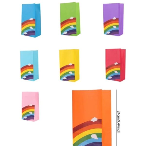 Bright Coloured Rainbow Favor Bags