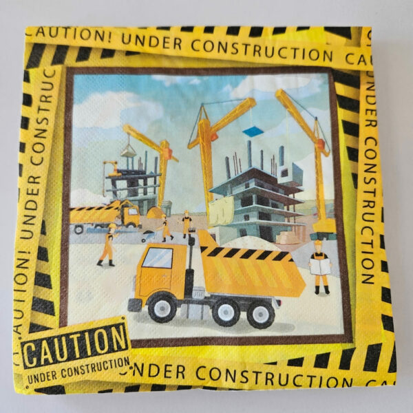 Caution Under Construction Serviettes