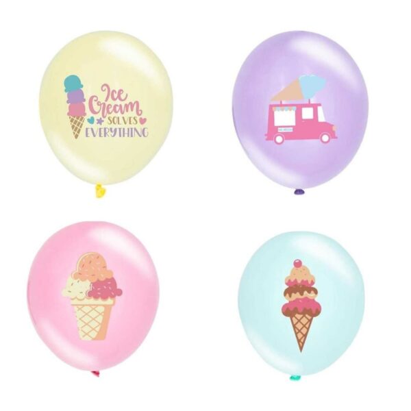 Ice Cream Latex Balloons