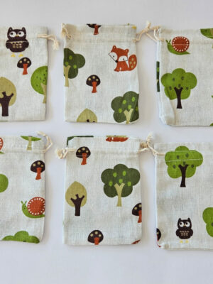 Woodland Draw String Bags