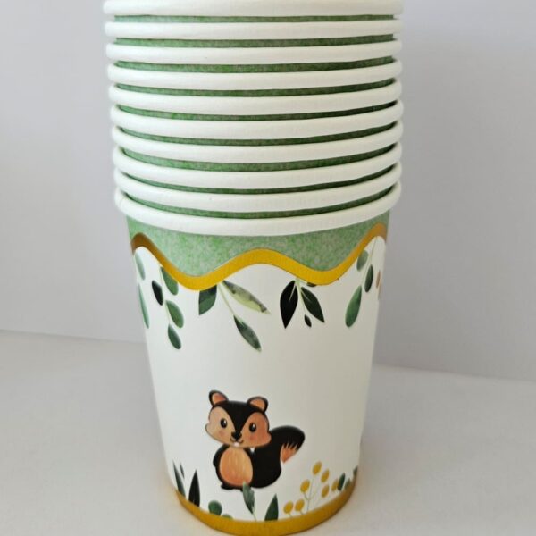 Woodland Paper Cup Squirrel Print
