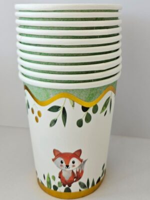 Woodland Paper Cups Fox Print