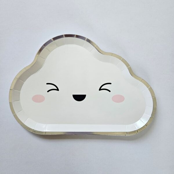 Cloud Plate Shape with frowning face