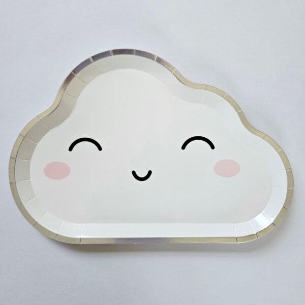 Cloud Plate with rosy pink cheeks
