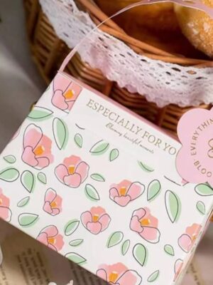 Floral Handbag Shaped Favor Box 5Piece 1