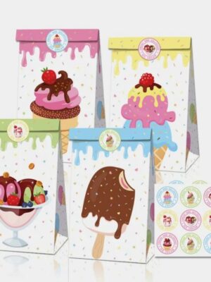 Ice Cream Favor Bags-12 Piece