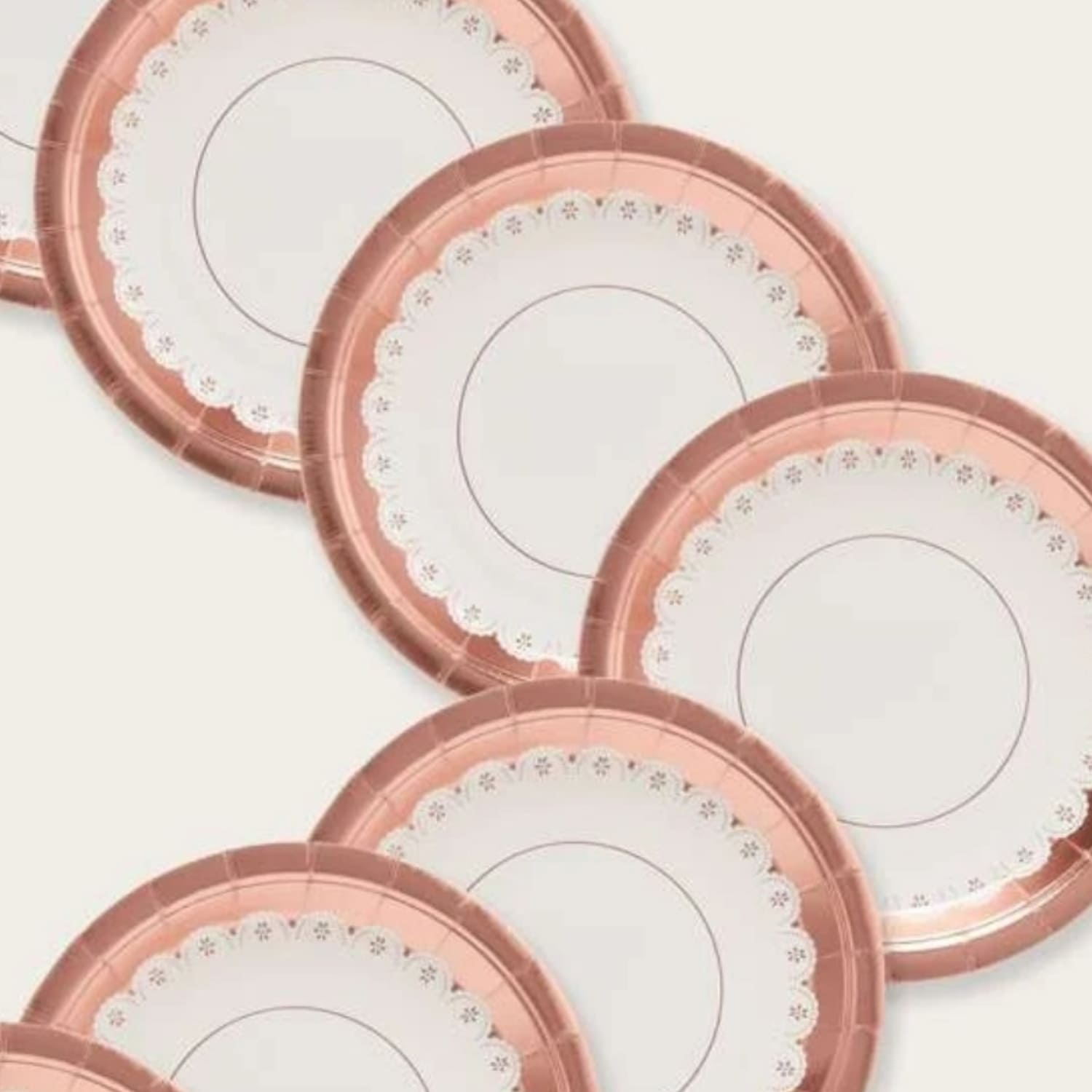 Gold trimmed paper top plates