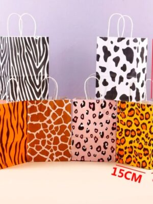 Safari Animal Skin Print Favor Bag 6 Piece 1