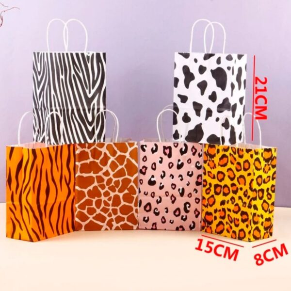 Safari Animal Skin Print Favor Bag 6 Piece 1