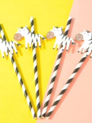 Zebra Paper Straws