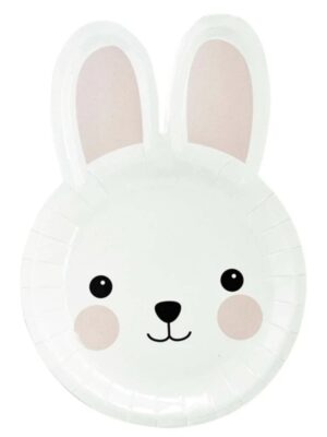 8 Piece Bunny Shaped Paper Plates