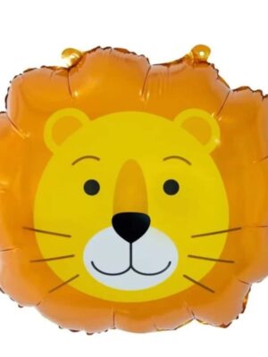 Cartoon Lion Face Foil Balloon