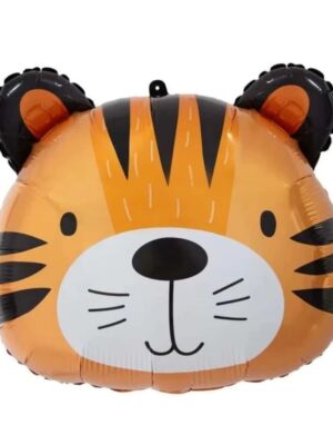 Cartoon Tiger Face Foil Balloon