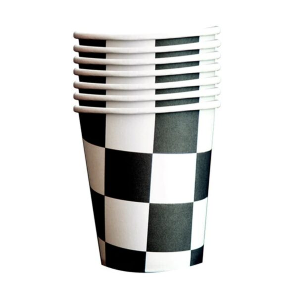 Checkered Racing Car Paper Cups