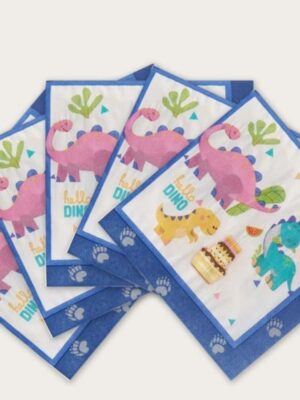 Cute Cartoon Dinosaur Serviettes 25 Piece