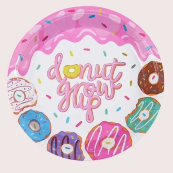 Donut Grow Up Parer Plates