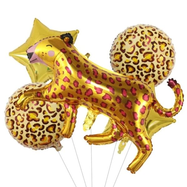 Gold Leopard Balloon Set