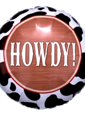 Howdy Round Foil Balloon Anagram