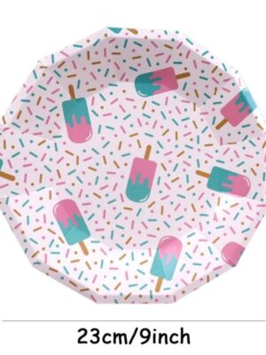 Ice Cream Themed Paper Plates