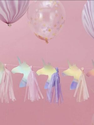 Iridecent Unicorn Shaped Bunting