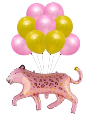 Pink Leopard Balloon Set