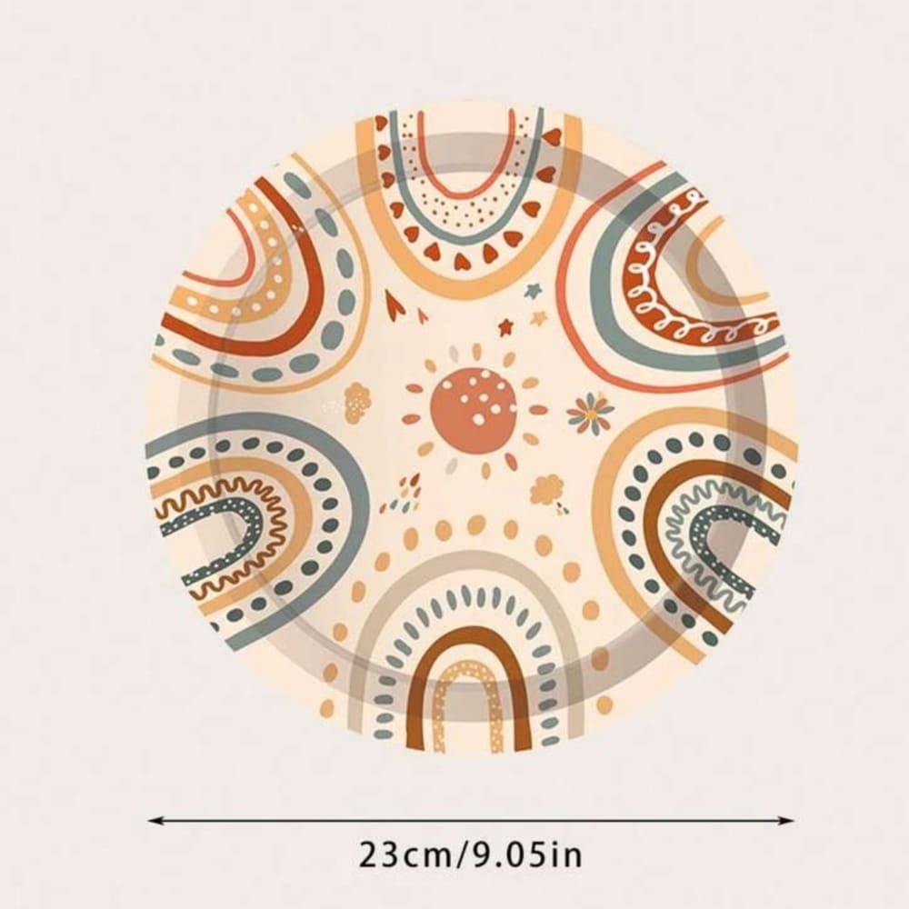 Bohemian Rainbow Paper Plates 1 Bohemian Paper Plates