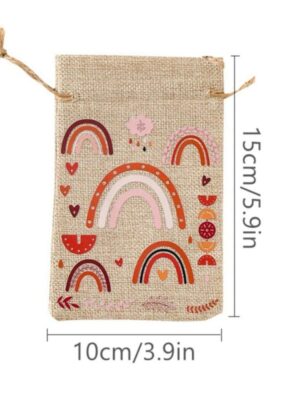Boho Drawsting Favor Bags 6 Piece