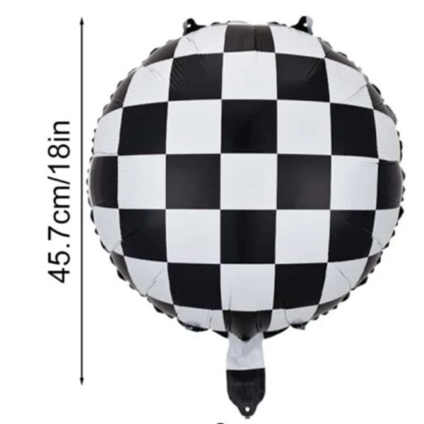 Checkered Round Foil Balloons