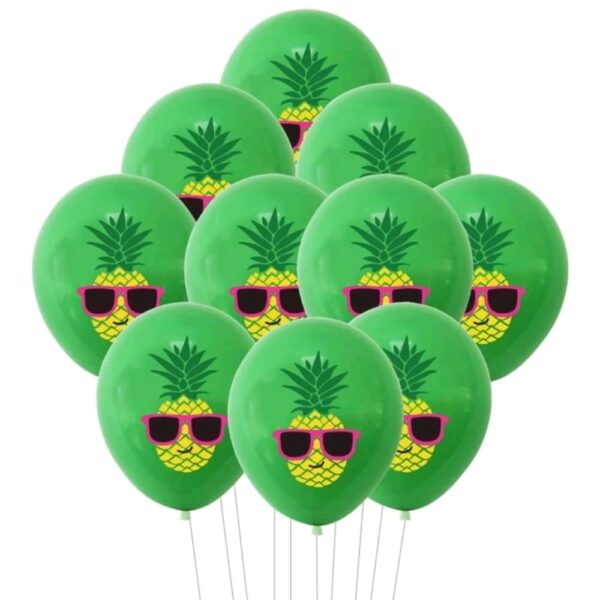 Cool Pineapple Latex Balloons 5 Piece