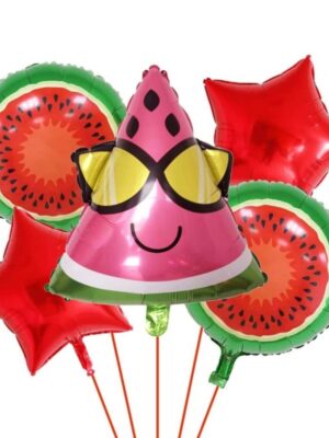 Cool Watermelon Foil Balloons 5 Piece