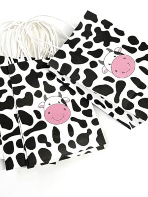 Cute Cow Favor Bag With Handle (2)