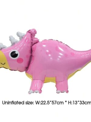 Cute Pink Baby Dinosuar Standing Foil Balloon