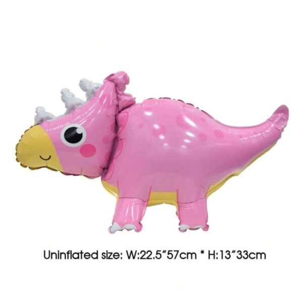 Cute Pink Baby Dinosuar Standing Foil Balloon