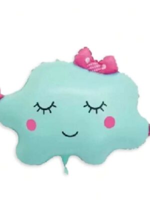 Cute Teal Green Cloud Shaped Balloon