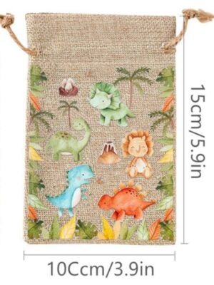Dinosaur Drawstring Party Favor Bags