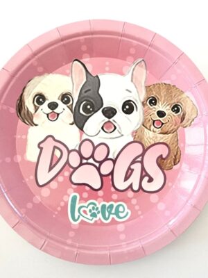 Dogs Love Paper Plates 8 Piece