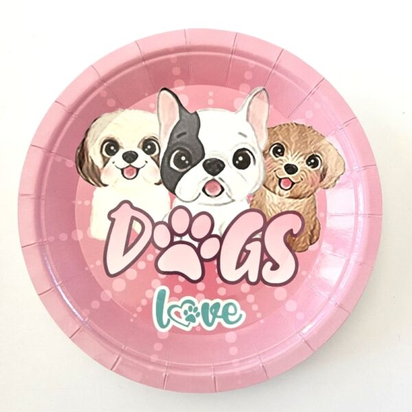 Dogs Love Paper Plates 8 Piece