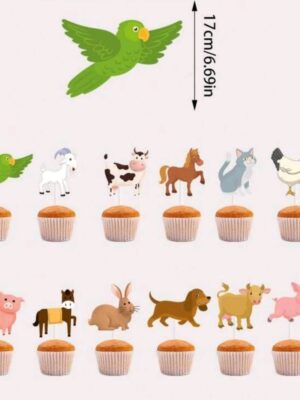 Farm Friend Cupcake Toppers 12 Piece