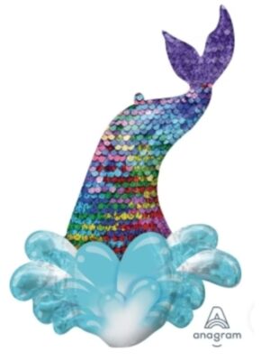 Mermaid Sequin Tail Shaped Balloon