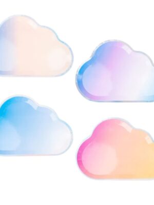 Ombre Cloud Shaped Paper Plates 8 Piece