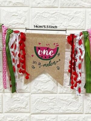 One in a Melon Ribbon Bunting