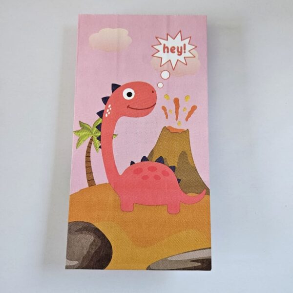 Pink Dinosaur Favor Bags 10 Piece