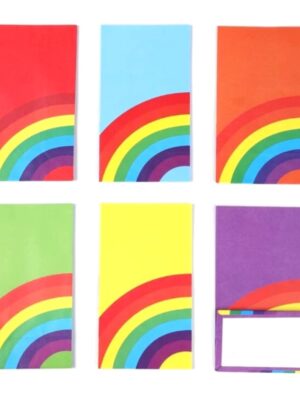 Rainbow Favor Bags With Sticker 12 Piece