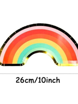 Rainbow Shaped Paper Plates 8 Piece