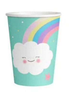Rainbow and Cloud Paper Cups 8 Piece